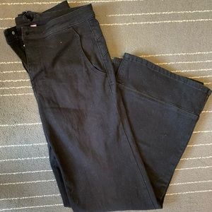 Free people black wide leg jeans